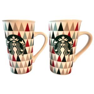 Starbucks Coffee Mugs Icon City Collector Series 2017 Christmas Triangles 16 oz